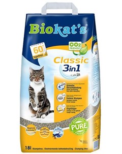 Наполнитель Classic комкующийся для кошек 18 л 18 кг Biokat's