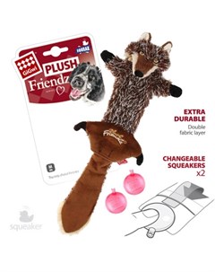 Игрушка для собак Plush Friendz Волк с пищалками 37 см Gigwi
