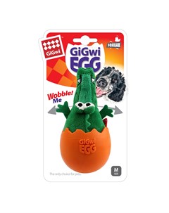 Игрушка для собак EGG Крокодил с пищалкой 14 см Gigwi