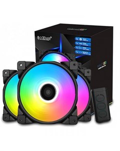 HALO FRGB 3 in 1 Вентилятор HALO FRGB KIT 3 IN 1 120x120x25 мм PWM Addressable RGB контроллер 20шт к Pccooler