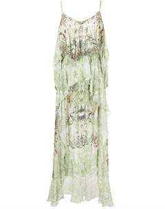 Платье на тонких бретелях с графичным принтом Camilla