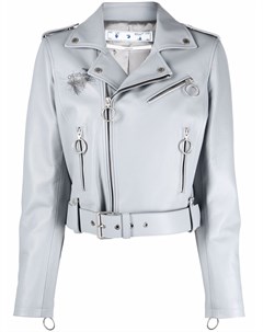 Байкерская куртка с принтом Arrow Off-white
