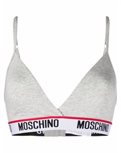 Бюстгальтер бралетт с логотипом Moschino