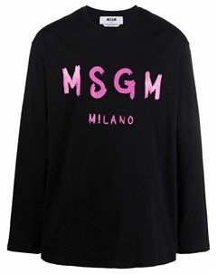 Топ с длинными рукавами и логотипом Msgm