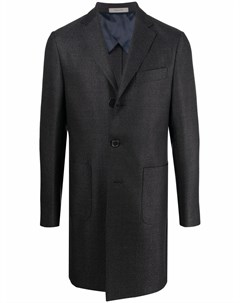 Шерстяное однобортное пальто с заостренными лацканами Corneliani