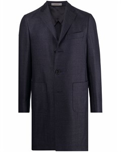 Шерстяное однобортное пальто с заостренными лацканами Corneliani