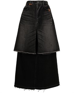 Многослойная джинсовая юбка Maison mihara yasuhiro
