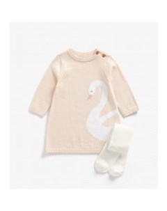 Платье вязаное Лебедь и колготки в комплекте Mothercare