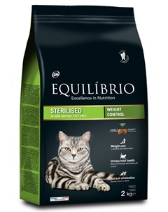 Корм сухой корм для стерилизованных кошек с мясом птицы 2 кг Equilibrio