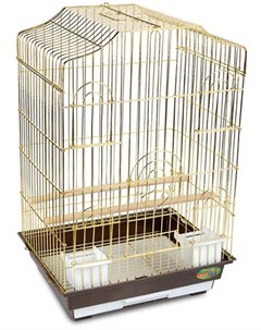 Клетка 6112G для птиц Д 46 5 х Ш 36 х В 71 см Золотая решетка коричневый поддон Триол