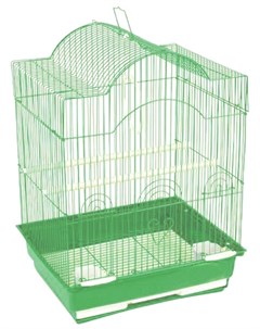 Клетка 4003 для птиц Д 35 х Ш 28 х В 46 см Зеленая решетка зеленый поддон Триол
