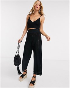 Комбинируемые ажурные брюки клеш Asos design