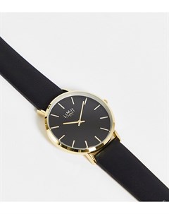 Черные часы в стиле унисекс из искусственной кожи с круглым циферблатом эксклюзивно для ASOS Limit