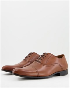Кожаные оксфордские туфли светло коричневого цвета со шнуровкой Red tape