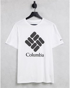 Белая футболка с логотипом Trek Columbia