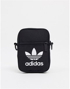 Черная сумка с принтом трилистника Originals Adidas