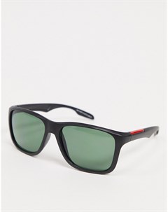 Солнцезащитные очки в квадратной черной оправе Svnx