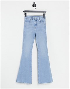 Голубые расклешенные джинсы с классической талией Macy Dr denim