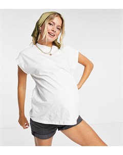 Свободная футболка без рукавов белого цвета ASOS DESIGN Maternity Asos maternity