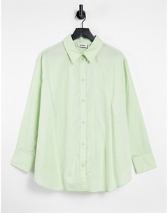 Зеленая поплиновая рубашка из органического хлопка Edyn Weekday