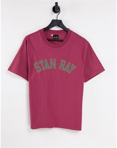 Бордовая футболка в университетском стиле Stan ray®