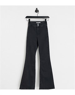 Расклешенные джинсы выбеленного черного цвета Joni Topshop petite
