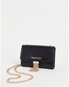Черная сумка через плечо на цепочке с бахромой Piccadilly Valentino bags