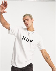 Белая футболка с логотипом Huf