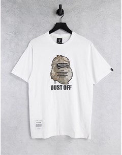 Белая футболка с принтом Dust off Fingercroxx
