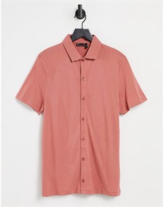 Розовая трикотажная рубашка из органического хлопка Asos design
