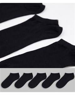 Комплект из 5 пар черных спортивных носков Asos design