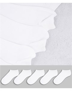 Набор из 5 пар белых спортивных носков Скидка Asos design
