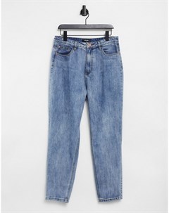 Синие выбеленные джинсы в винтажном стиле Missguided