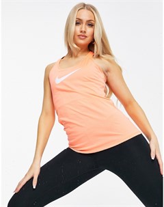 Оранжевая майка с логотипом галочкой Dry Nike training