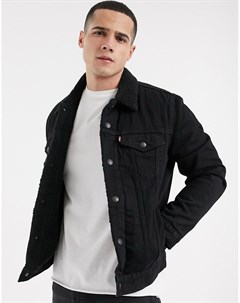 Черная джинсовая куртка с подкладкой из искусственного меха type 3 Levi's®
