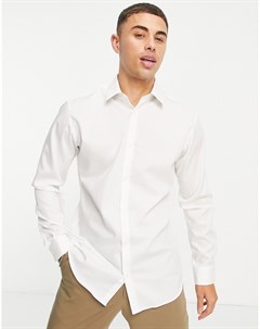 Белая строгая рубашка суперузкого кроя из не требующего глажки материала Essentials Jack & jones