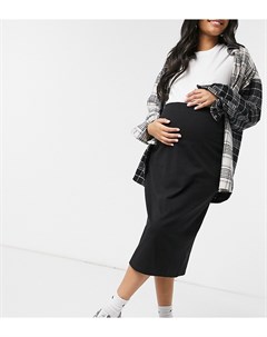 Эксклюзивная облегающая юбка миди черного цвета Outrageous fortune maternity