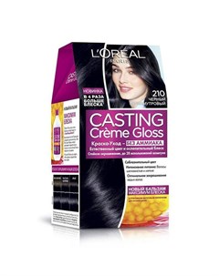 Крем краска для волос Casting Creme Gloss 210 чёрный перламутровый 254 мл L'oreal paris