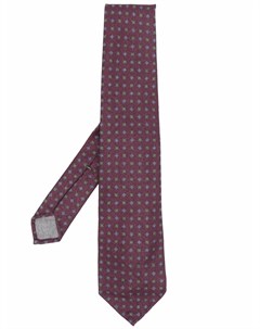 Шерстяной галстук с геометричным принтом Borrelli