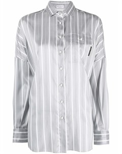 Шелковая рубашка в полоску Brunello cucinelli