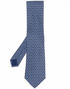 Шелковый галстук 2000 х годов с графичным принтом Hermès