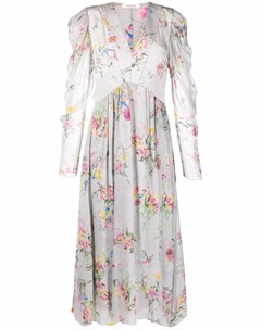 Шелковое платье с длинными рукавами и цветочным принтом Dorothee schumacher