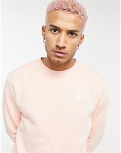 Пыльно розовый свитшот с круглым вырезом Club Nike