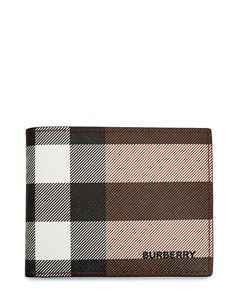 Складной бумажник с отделкой из кожи и принтом Burberry