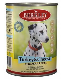 Консервы для собак 400 г 400 г Индейка с сыром Berkley