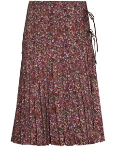 Плиссированная юбка миди с цветочным принтом Kika vargas