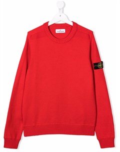 Джемпер с нашивкой логотипом Stone island junior