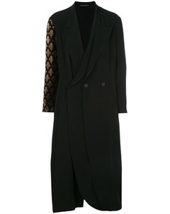 Пальто с контрастными рукавами Yohji yamamoto