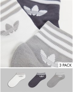 Набор из 3 пар серых носков до щиколотки adicolor Adidas originals
