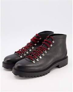 Кожаные походные ботинки черного цвета Walk london